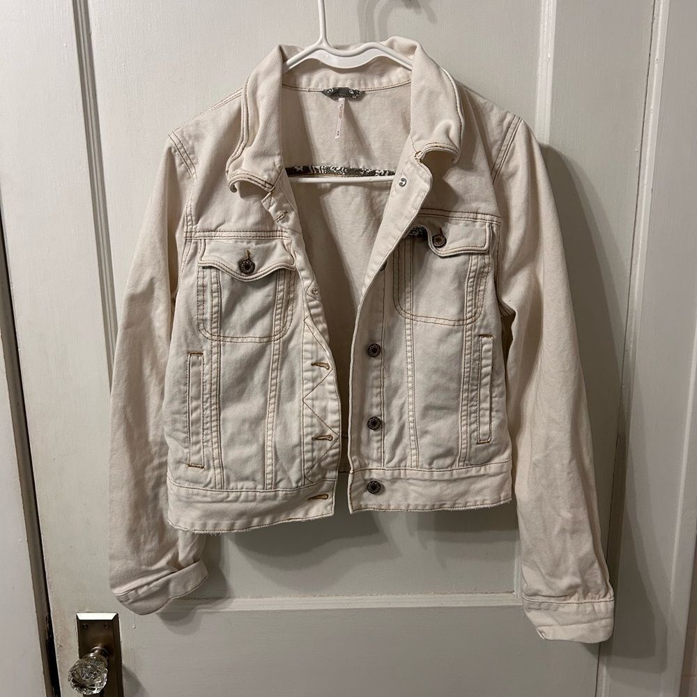 Free People Off-White Jean Jacket
